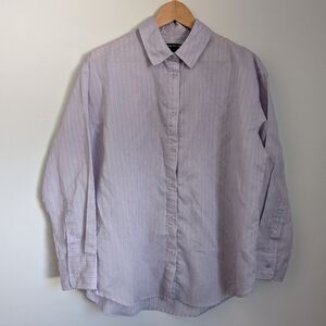 Frank & Oak Casual Button Down Shirt Mens Small Lightweight Polyester Lavender